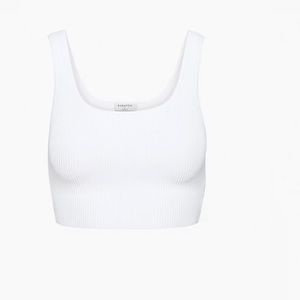 ARITZIA! Babaton sculpt cropped tank (white)